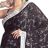 Black Georgette Saree with Sequence Work
