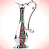 Delicately Carved Silver Plated Flower Vase