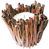 Glass With Cinammon Sticks Candle