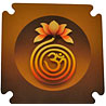Captivating Wooden Om and Lotus Wall Piece