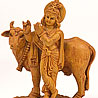 Krishna Is Standing With Cow