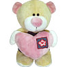 Cream Teddy with Heart